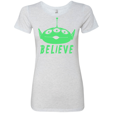 T-Shirts Heather White / S Believe Women's Triblend T-Shirt