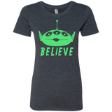 T-Shirts Vintage Navy / S Believe Women's Triblend T-Shirt