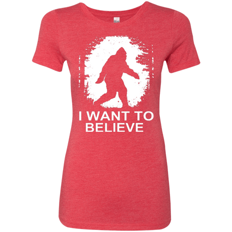 T-Shirts Vintage Red / Small Believe Women's Triblend T-Shirt