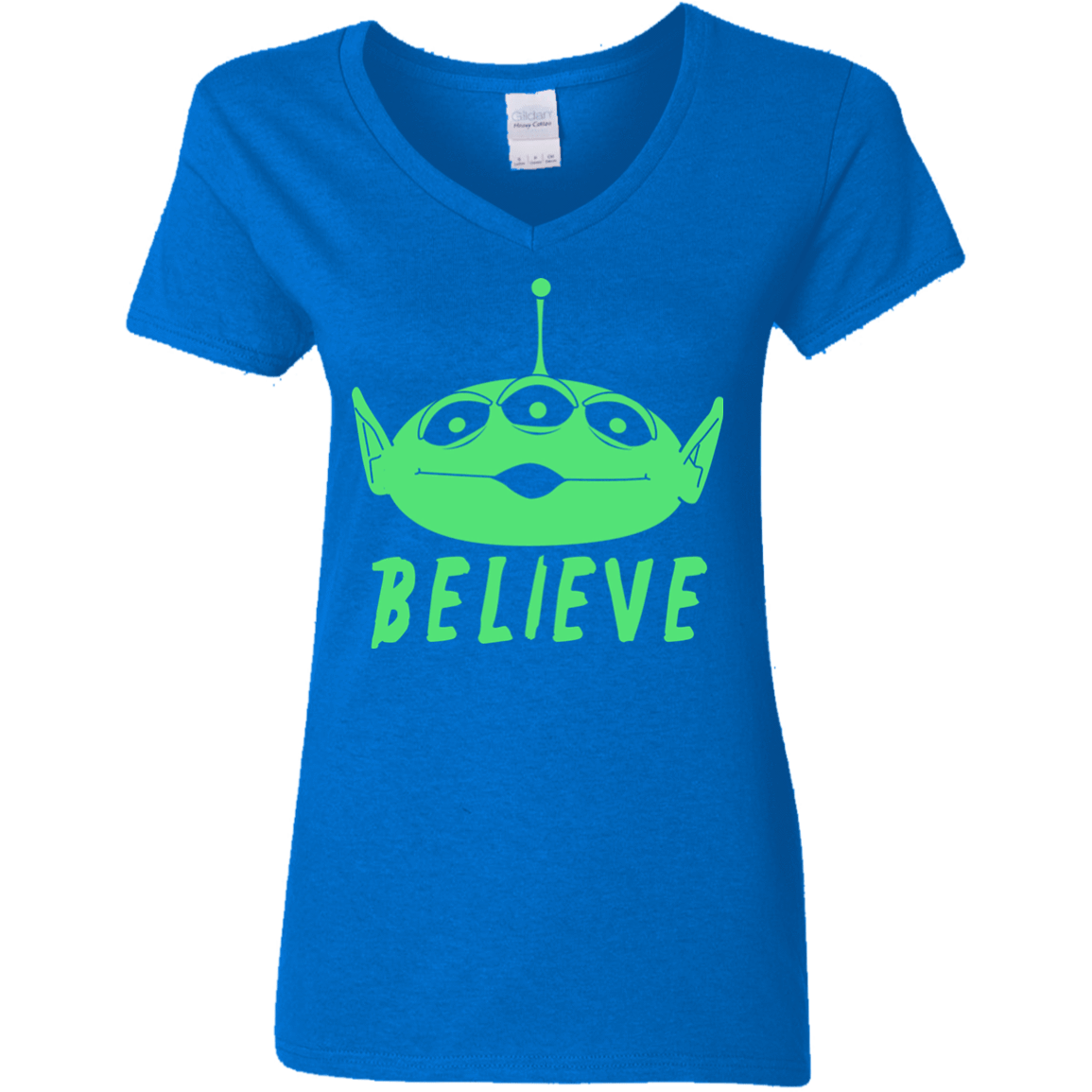 T-Shirts Royal / S Believe Women's V-Neck T-Shirt