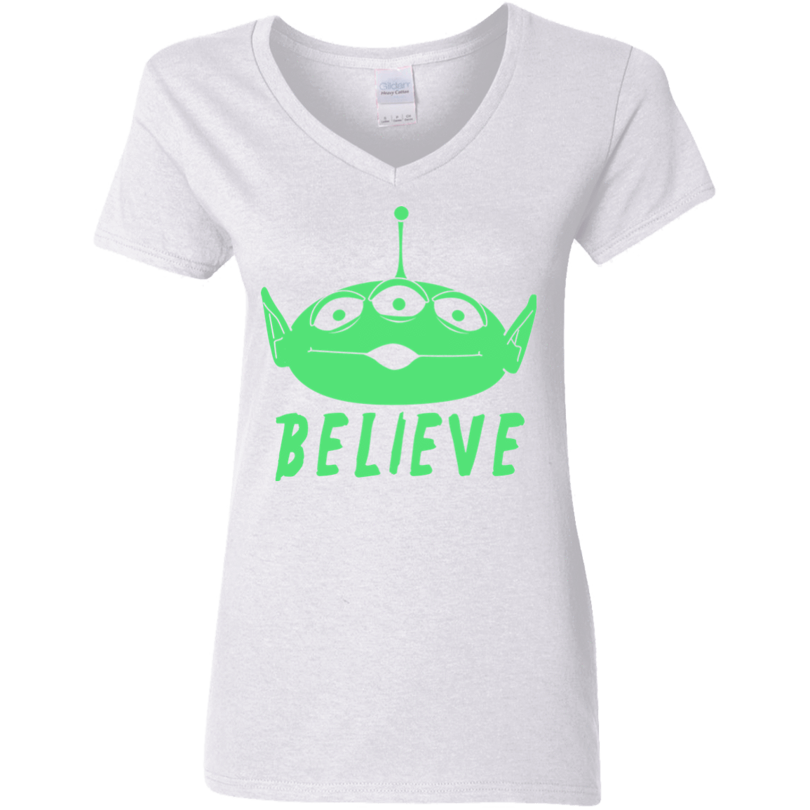 T-Shirts White / S Believe Women's V-Neck T-Shirt