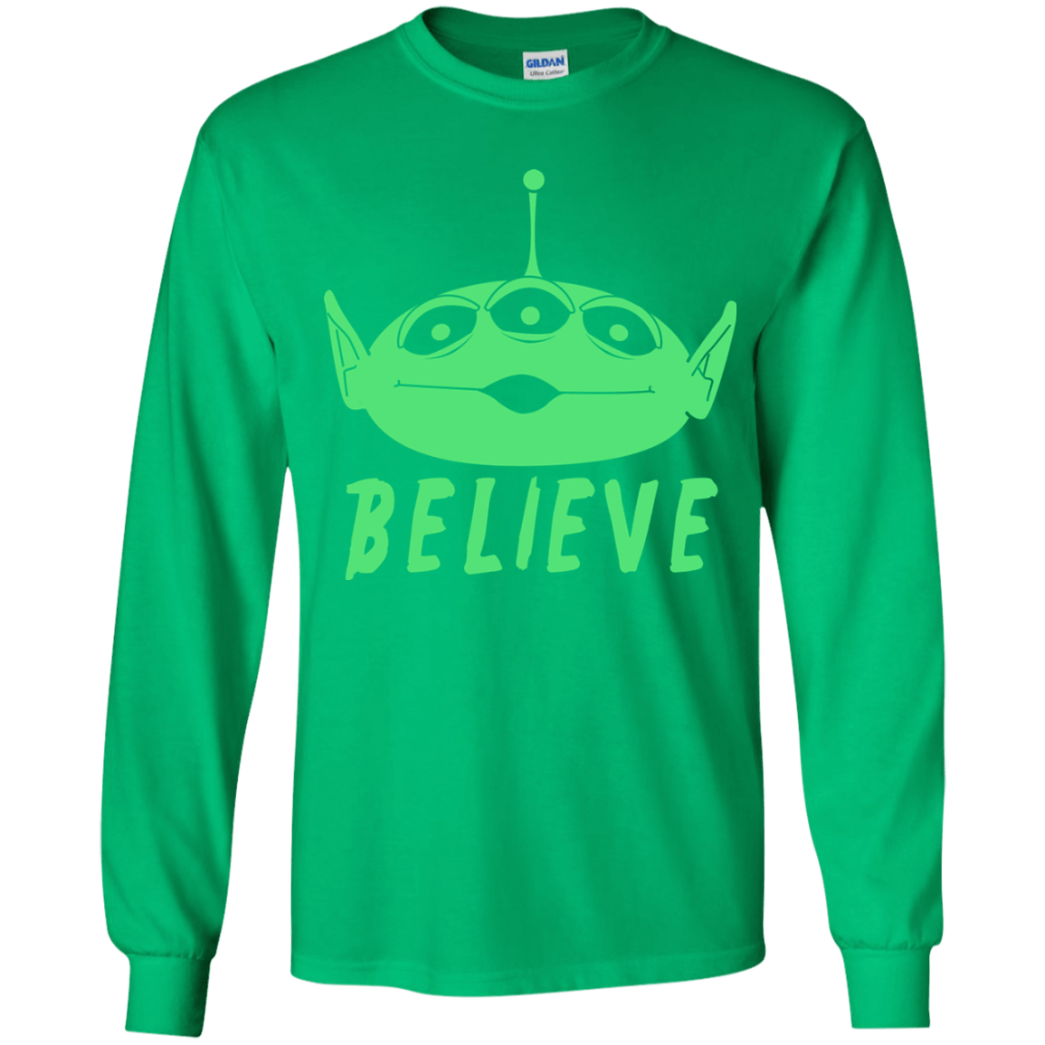 T-Shirts Irish Green / YS Believe Youth Long Sleeve T-Shirt