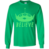 T-Shirts Irish Green / YS Believe Youth Long Sleeve T-Shirt