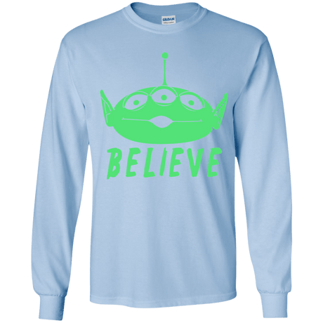 T-Shirts Light Blue / YS Believe Youth Long Sleeve T-Shirt