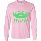 T-Shirts Light Pink / YS Believe Youth Long Sleeve T-Shirt