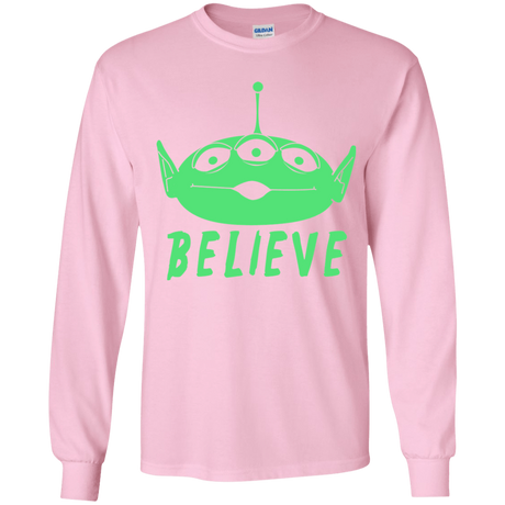 T-Shirts Light Pink / YS Believe Youth Long Sleeve T-Shirt