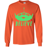 T-Shirts Orange / YS Believe Youth Long Sleeve T-Shirt