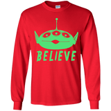 T-Shirts Red / YS Believe Youth Long Sleeve T-Shirt