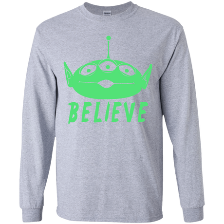 T-Shirts Sport Grey / YS Believe Youth Long Sleeve T-Shirt