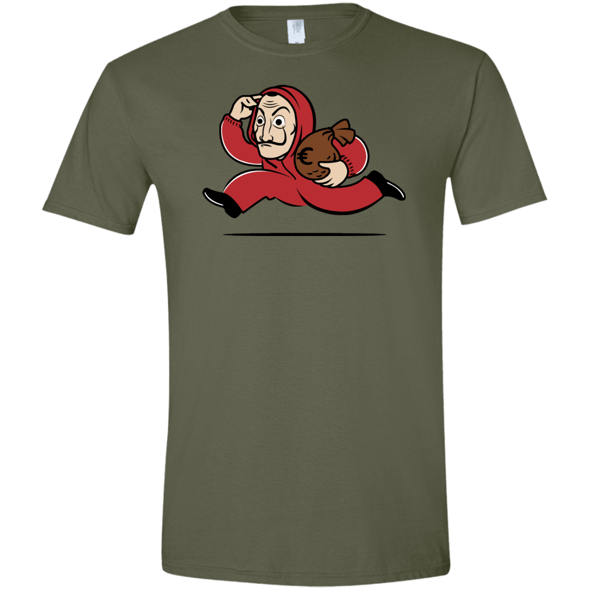 T-Shirts Military Green / S Bella Ciao City Men's Semi-Fitted Softstyle