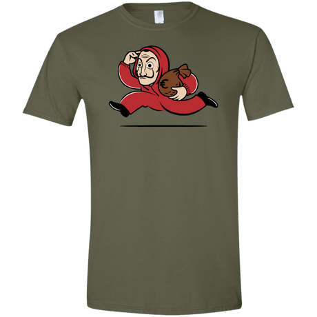 T-Shirts Military Green / S Bella Ciao City Men's Semi-Fitted Softstyle