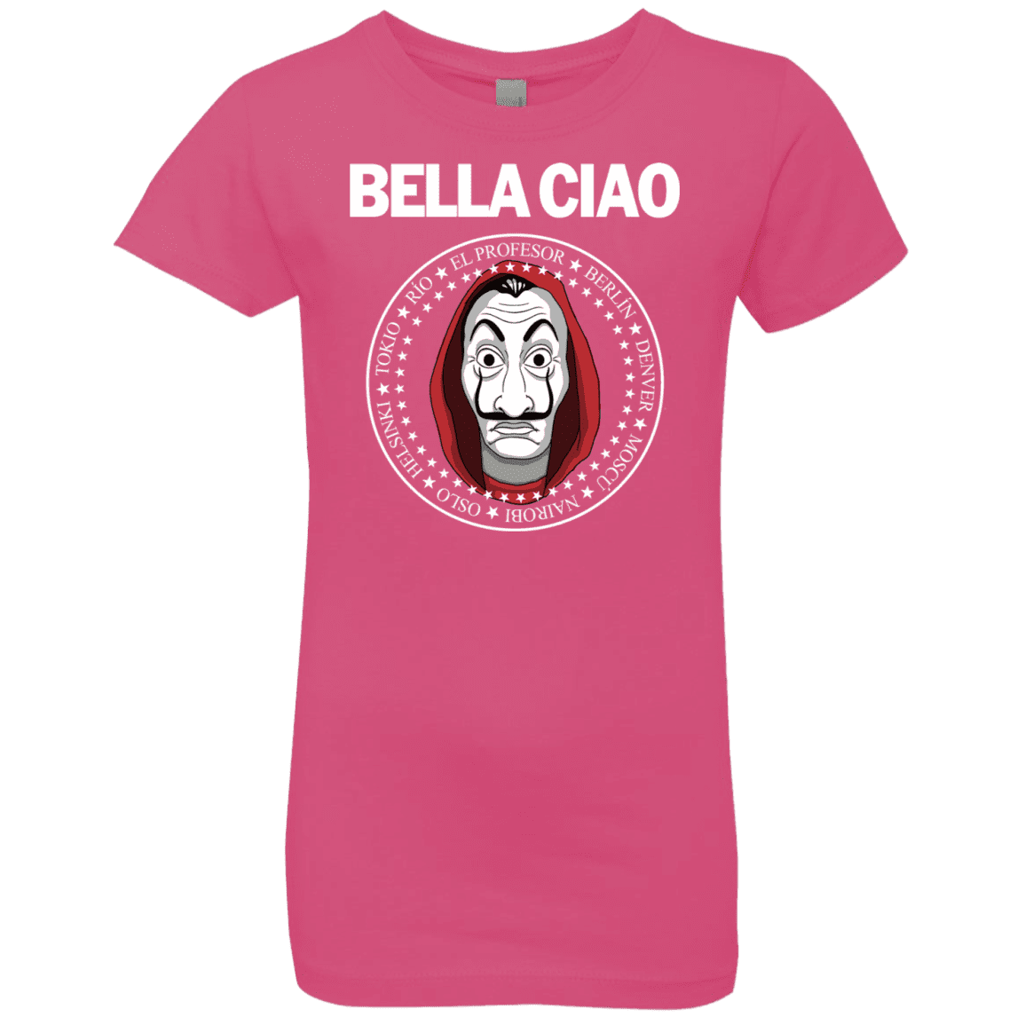 T-Shirts Hot Pink / YXS Bella Ciao Girls Premium T-Shirt