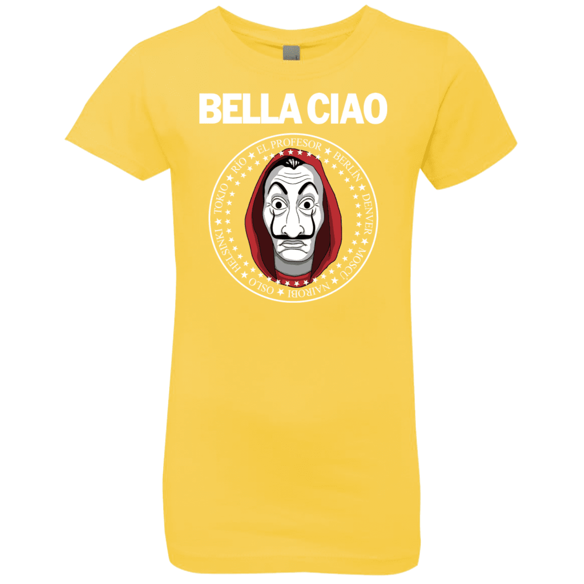 T-Shirts Vibrant Yellow / YXS Bella Ciao Girls Premium T-Shirt