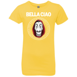 T-Shirts Vibrant Yellow / YXS Bella Ciao Girls Premium T-Shirt