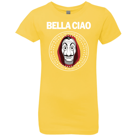 T-Shirts Vibrant Yellow / YXS Bella Ciao Girls Premium T-Shirt