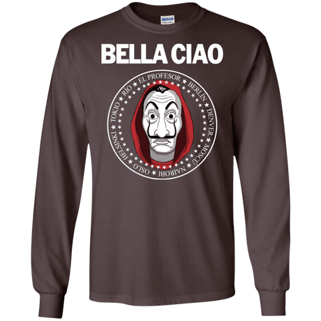 T-Shirts Dark Chocolate / S Bella Ciao Men's Long Sleeve T-Shirt