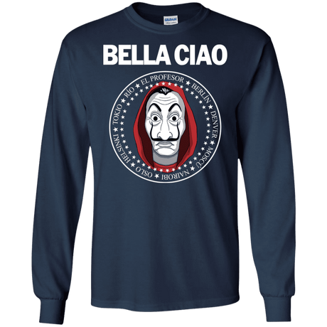 T-Shirts Navy / S Bella Ciao Men's Long Sleeve T-Shirt