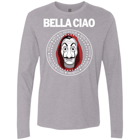 T-Shirts Heather Grey / S Bella Ciao Men's Premium Long Sleeve