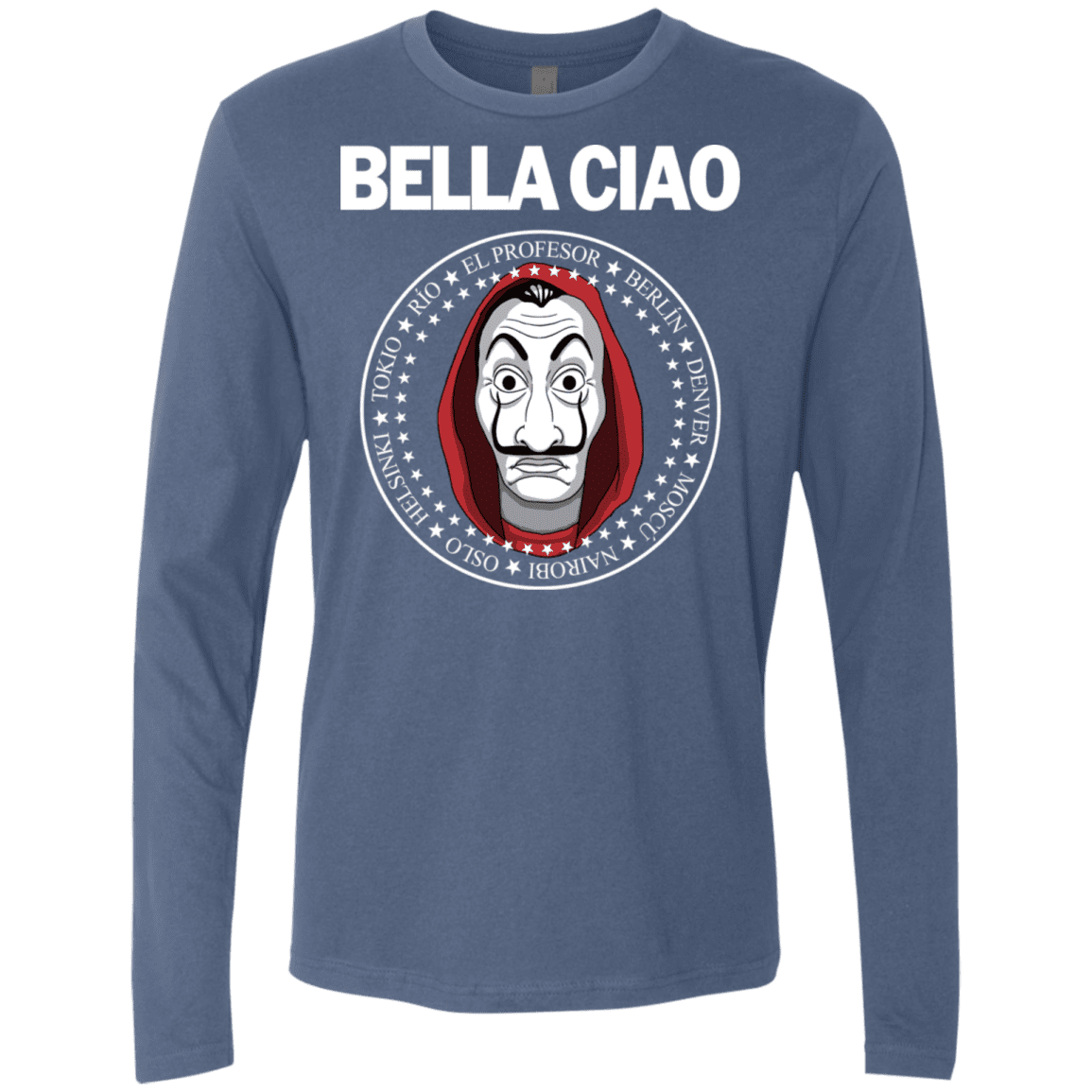 T-Shirts Indigo / S Bella Ciao Men's Premium Long Sleeve