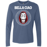 T-Shirts Indigo / S Bella Ciao Men's Premium Long Sleeve