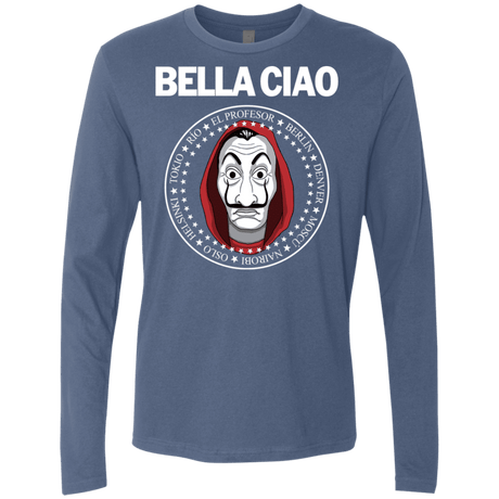 T-Shirts Indigo / S Bella Ciao Men's Premium Long Sleeve