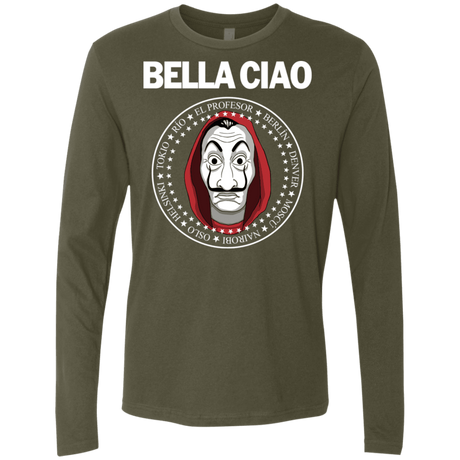 T-Shirts Military Green / S Bella Ciao Men's Premium Long Sleeve