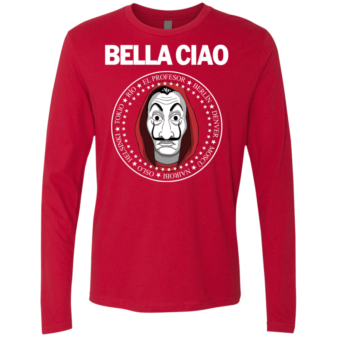 T-Shirts Red / S Bella Ciao Men's Premium Long Sleeve