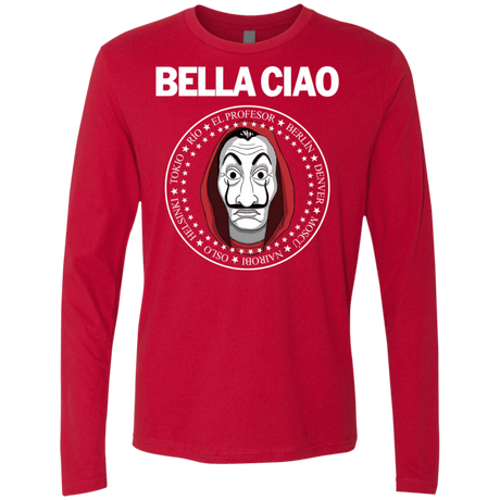T-Shirts Red / S Bella Ciao Men's Premium Long Sleeve
