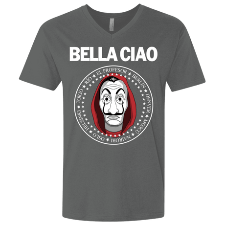 T-Shirts Heavy Metal / X-Small Bella Ciao Men's Premium V-Neck
