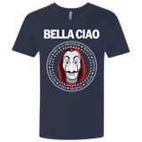 T-Shirts Midnight Navy / X-Small Bella Ciao Men's Premium V-Neck