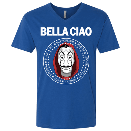 T-Shirts Royal / X-Small Bella Ciao Men's Premium V-Neck