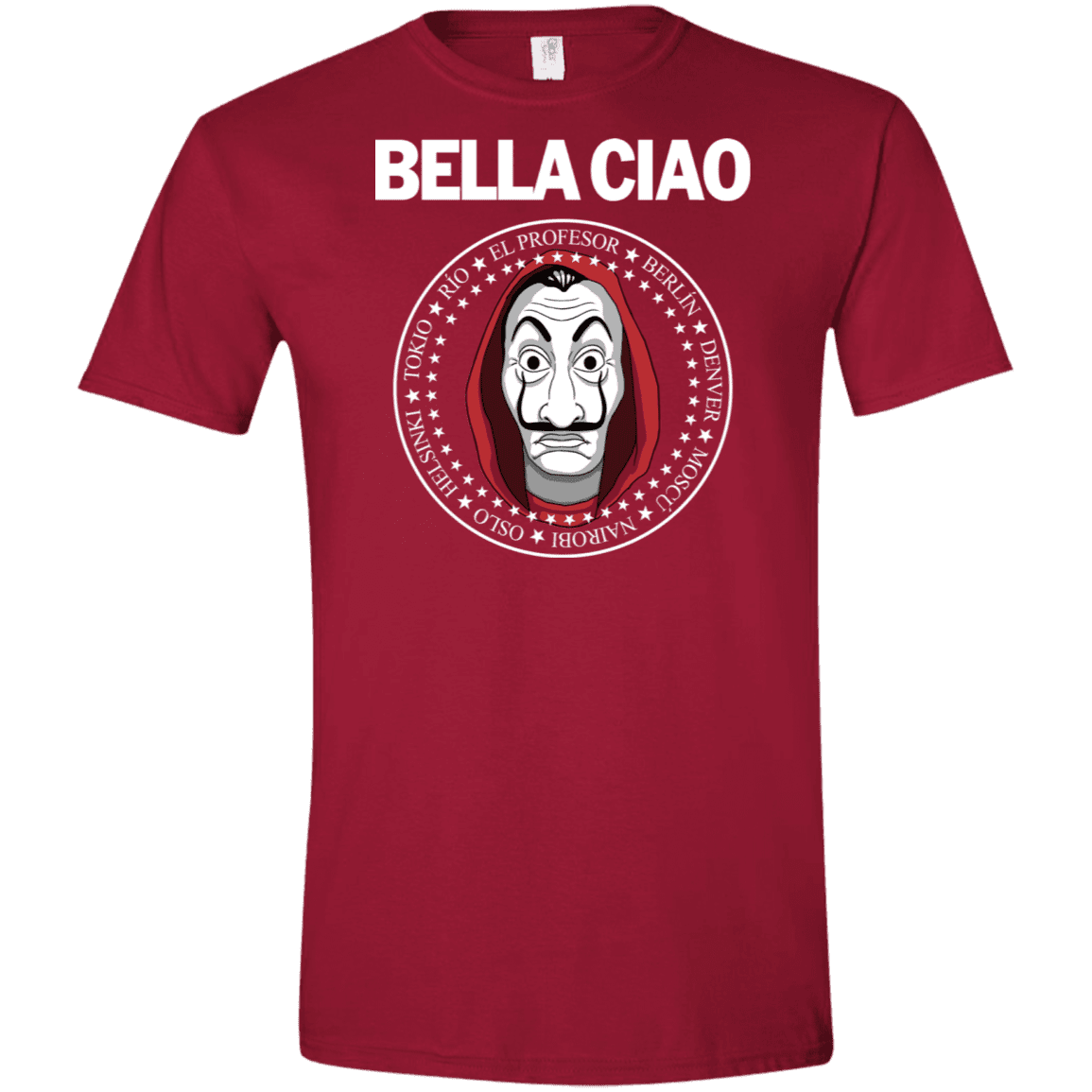 T-Shirts Cardinal Red / S Bella Ciao Men's Semi-Fitted Softstyle