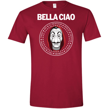 T-Shirts Cardinal Red / S Bella Ciao Men's Semi-Fitted Softstyle