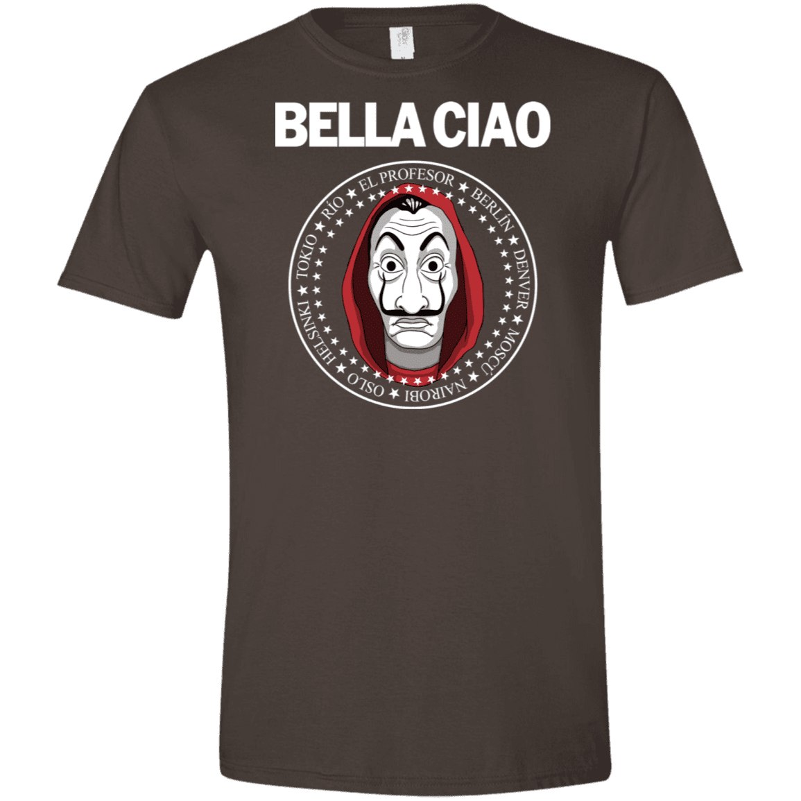 T-Shirts Dark Chocolate / S Bella Ciao Men's Semi-Fitted Softstyle