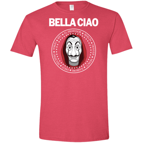 T-Shirts Heather Red / S Bella Ciao Men's Semi-Fitted Softstyle
