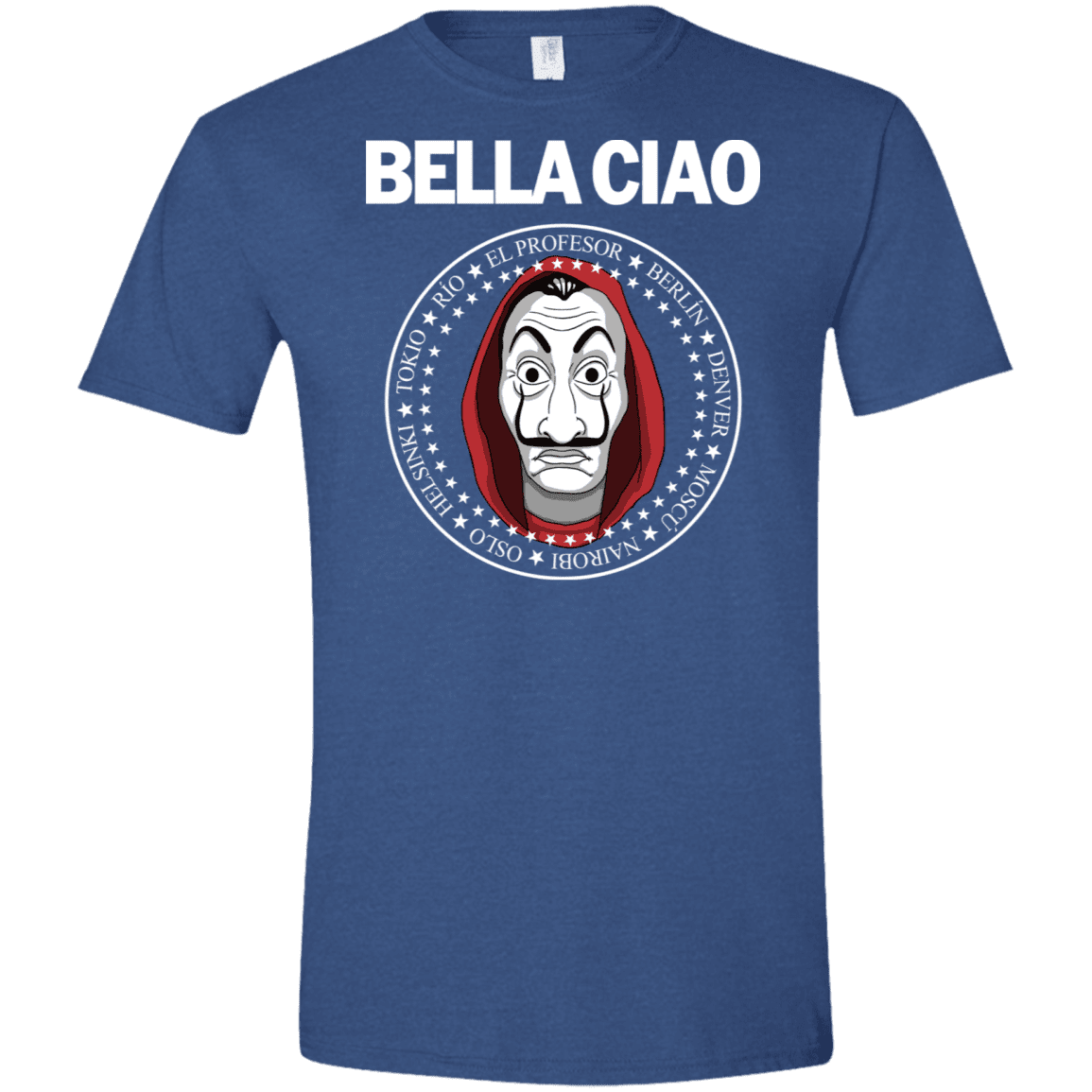 T-Shirts Heather Royal / X-Small Bella Ciao Men's Semi-Fitted Softstyle