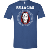 T-Shirts Heather Royal / X-Small Bella Ciao Men's Semi-Fitted Softstyle