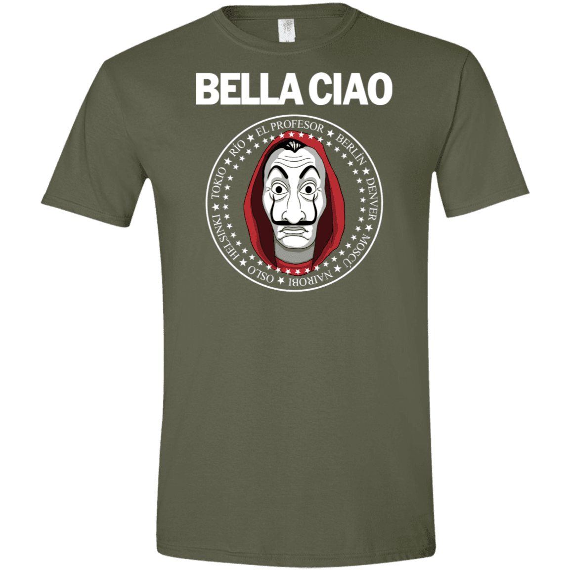 T-Shirts Military Green / S Bella Ciao Men's Semi-Fitted Softstyle