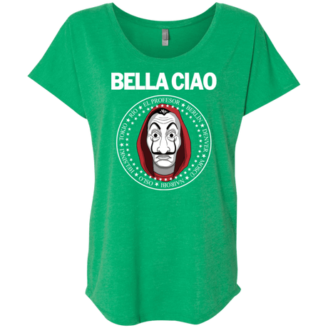 T-Shirts Envy / X-Small Bella Ciao Triblend Dolman Sleeve