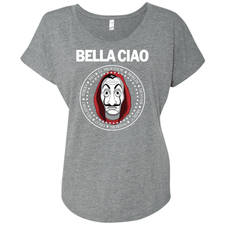 T-Shirts Premium Heather / X-Small Bella Ciao Triblend Dolman Sleeve