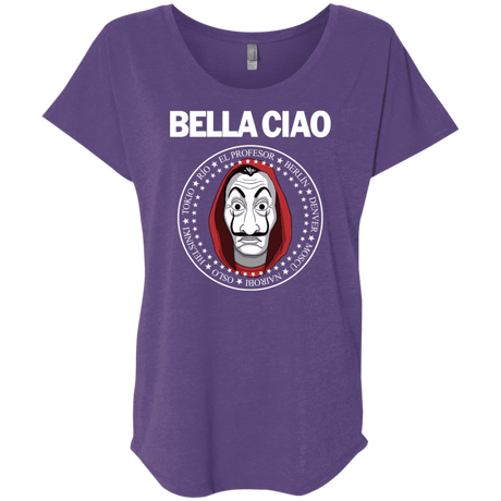 T-Shirts Purple Rush / X-Small Bella Ciao Triblend Dolman Sleeve