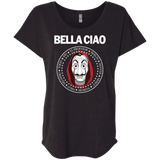 T-Shirts Vintage Black / X-Small Bella Ciao Triblend Dolman Sleeve