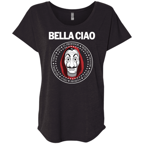 T-Shirts Vintage Black / X-Small Bella Ciao Triblend Dolman Sleeve