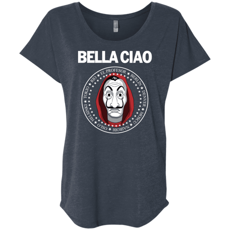 T-Shirts Vintage Navy / X-Small Bella Ciao Triblend Dolman Sleeve