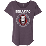 T-Shirts Vintage Purple / X-Small Bella Ciao Triblend Dolman Sleeve