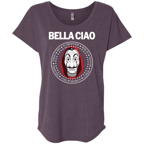 T-Shirts Vintage Purple / X-Small Bella Ciao Triblend Dolman Sleeve