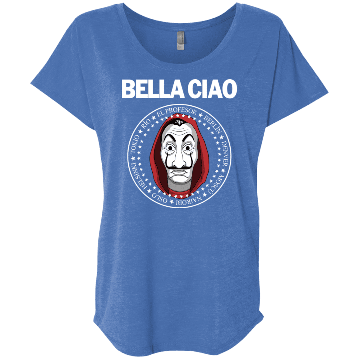 T-Shirts Vintage Royal / X-Small Bella Ciao Triblend Dolman Sleeve