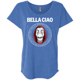 T-Shirts Vintage Royal / X-Small Bella Ciao Triblend Dolman Sleeve