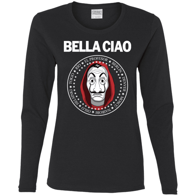 T-Shirts Black / S Bella Ciao Women's Long Sleeve T-Shirt