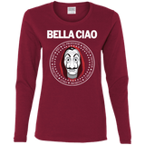 T-Shirts Cardinal / S Bella Ciao Women's Long Sleeve T-Shirt